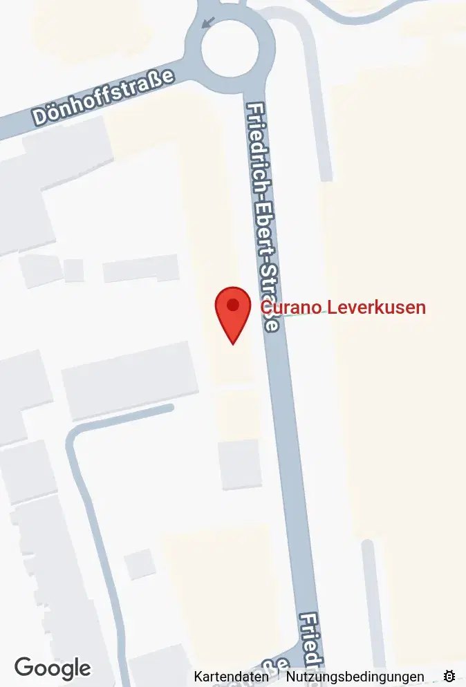 Karte: Curano Leverkusen, Friedrich-Ebert-Str. 102, 51373 Leverkusen
